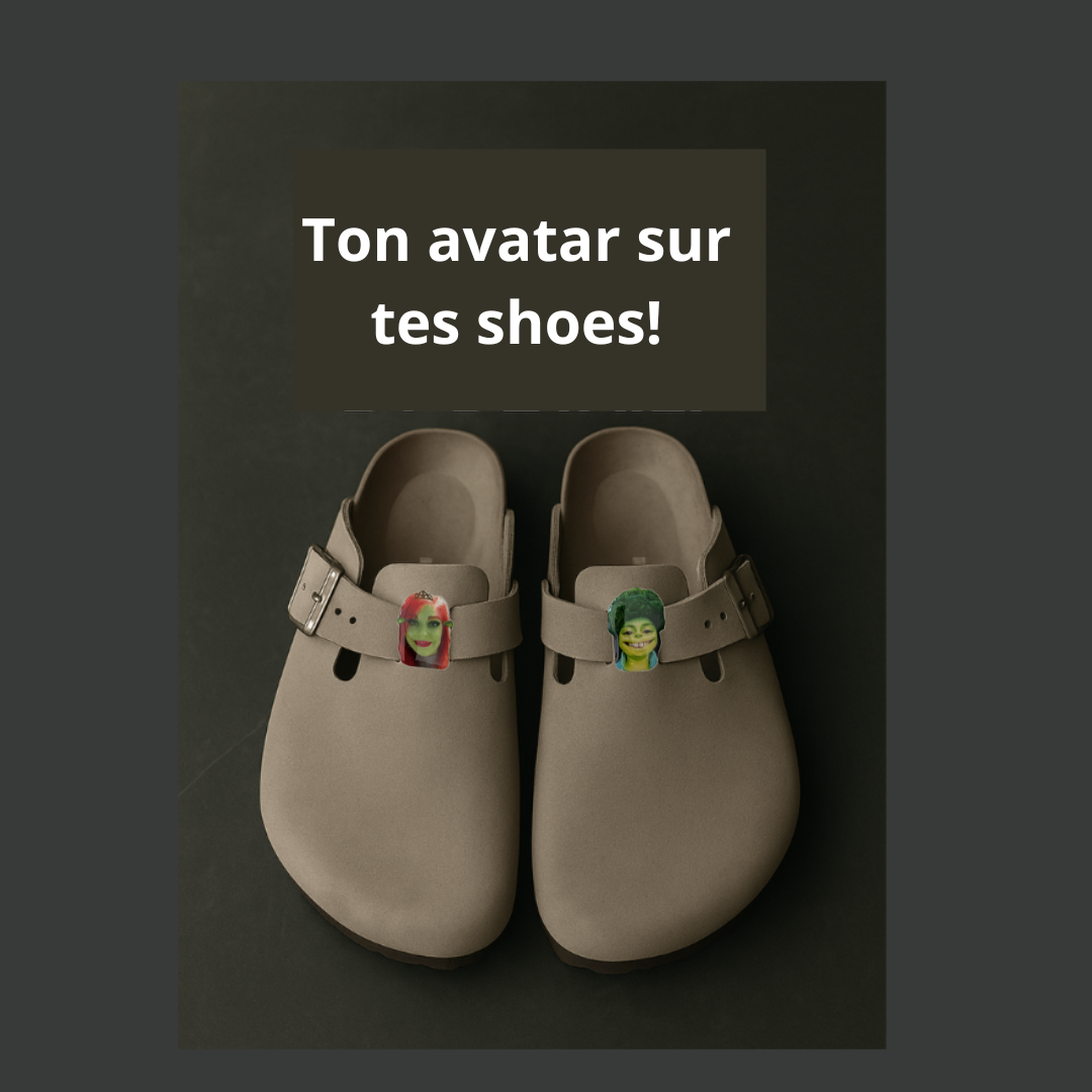 👩❤️👨 Pins personnalisés pour chaussures & tee-shirts – Ton portrait, ton avatar, ton style, ta vibe | Shoeslaces
