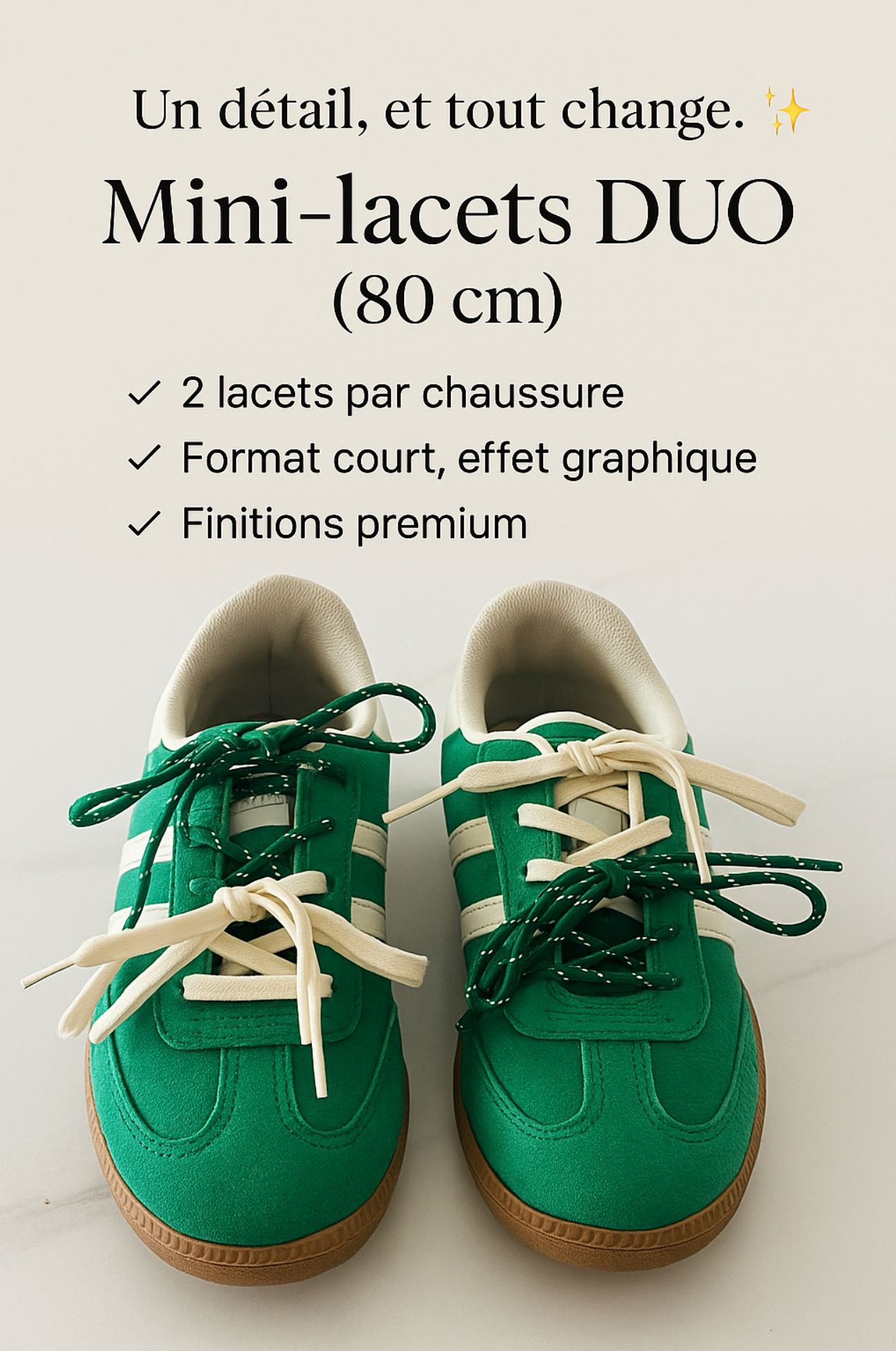 🎗️Mini-lacets DUO 80 cm - Le détail qui change tout | Shoeslaces