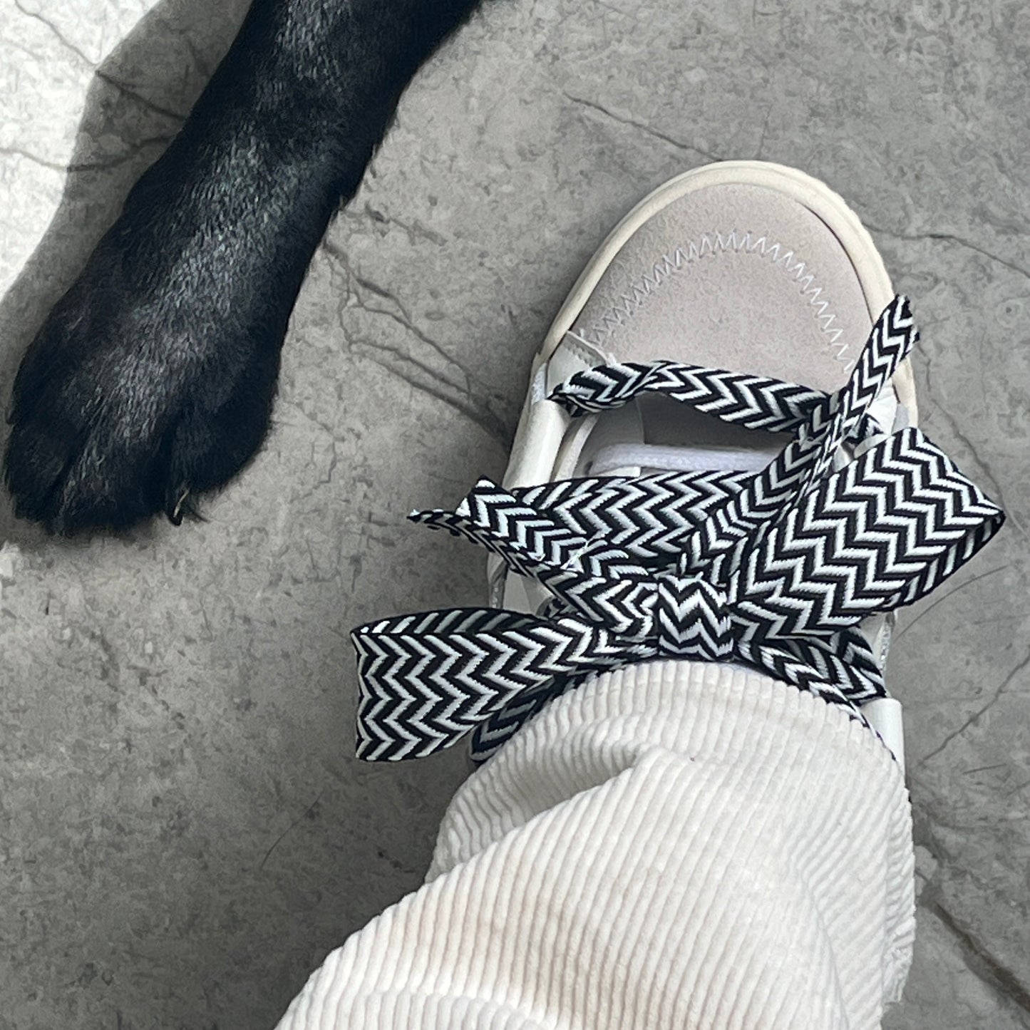 Lacets de chaussures BRESILIENS pour baskets TYPE Lanvin ( 3 CM DE LARGE ) | Shoeslaces - Shoeslaces-fr