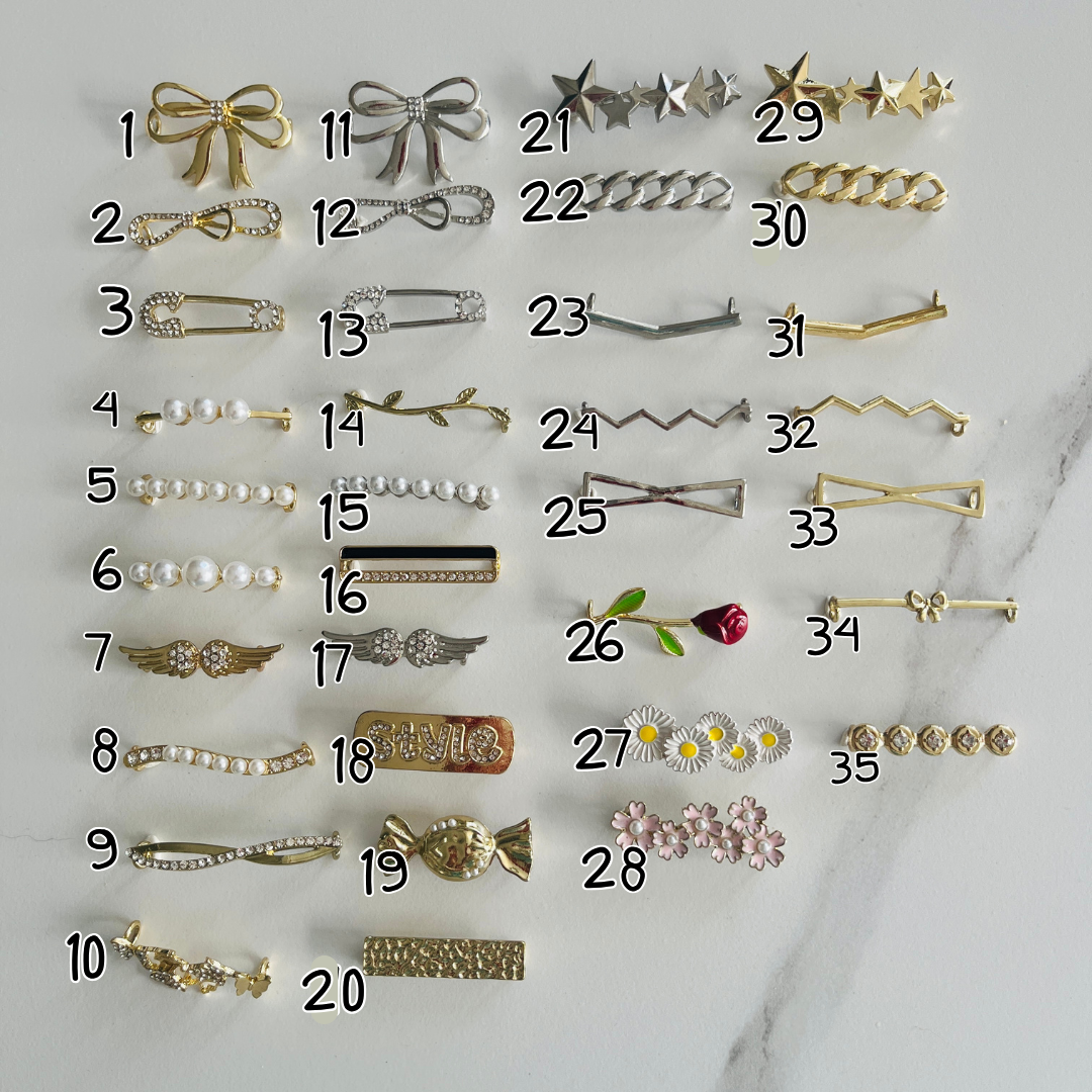 👠 Bijoux barrettes de lacets – Sélection Signature by Shoeslaces