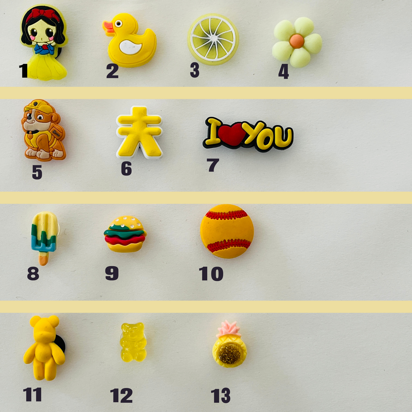 🐥 Pins Kawaii Pop Jaune Sunny Mood pour sabots | Shoeslaces