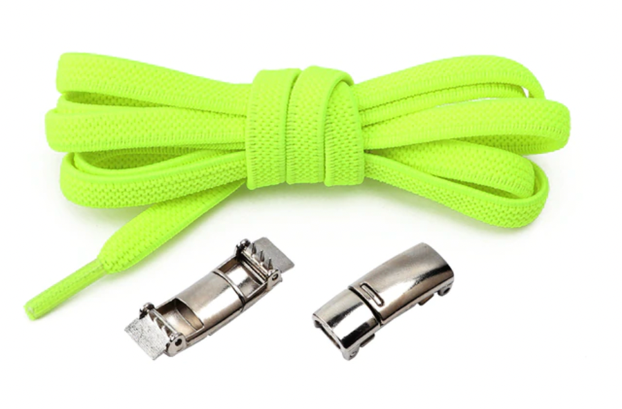 Lacets Elastiques Magnétiques jaune fluo - Shoeslaces-fr