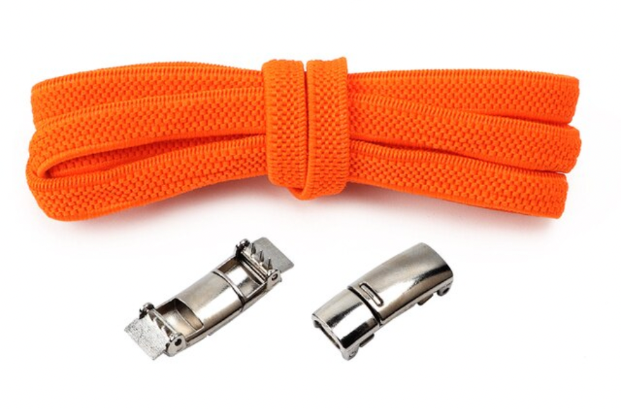 Lacets Elastiques Magnétiques orange- Shoeslaces-fr