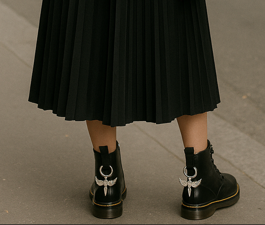 🪽 Anneau Ange bijou boots & Birkenstock argenté | Shoeslaces