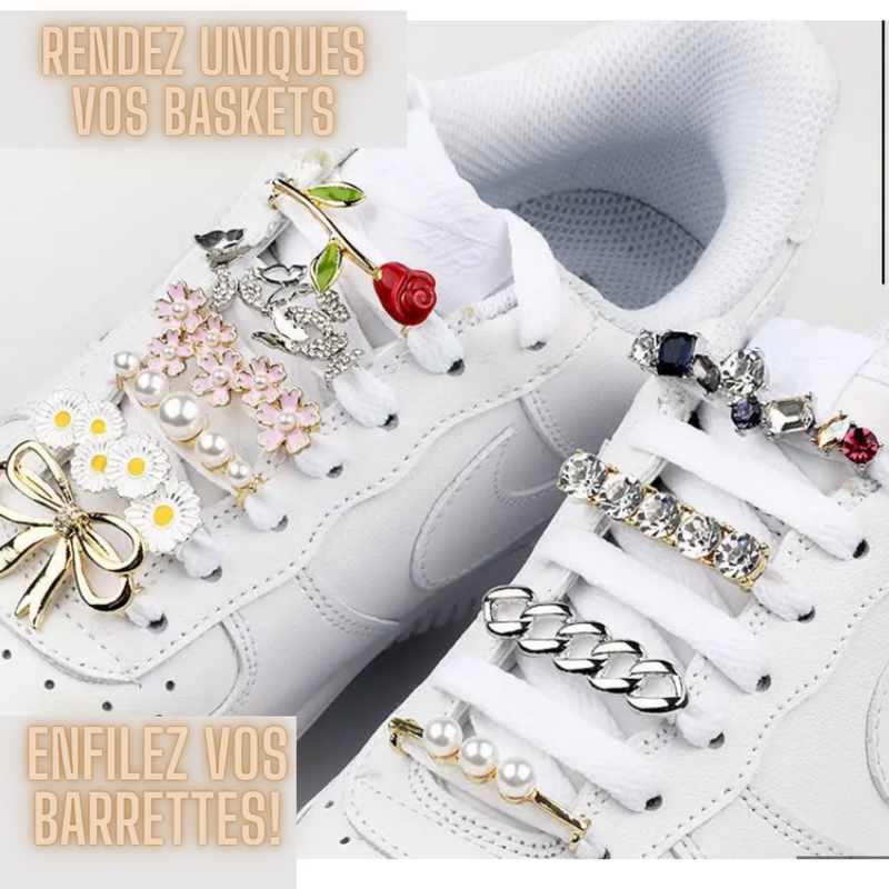 Bijoux -  Barrettes " PERLES" pour customiser vos chaussures  | Shoeslaces