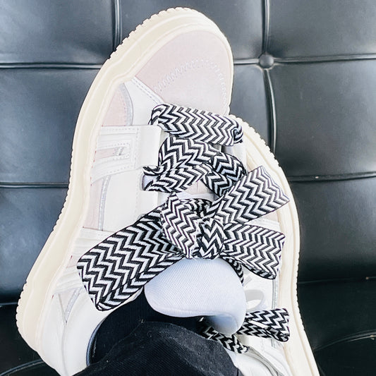 Lacets de chaussures BRESILIENS pour baskets TYPE Lanvin ( 3 CM DE LARGE )  |  Shoeslaces - Shoeslaces-fr