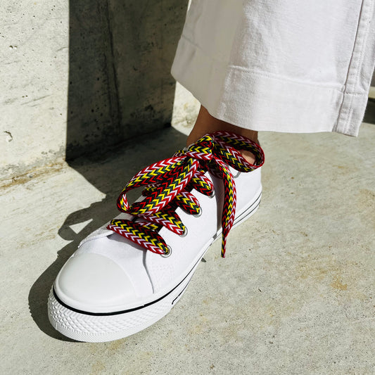 Lacets de chaussures BRESILIENS (1,5 cm de large)  |  Shoeslaces - Shoeslaces-fr