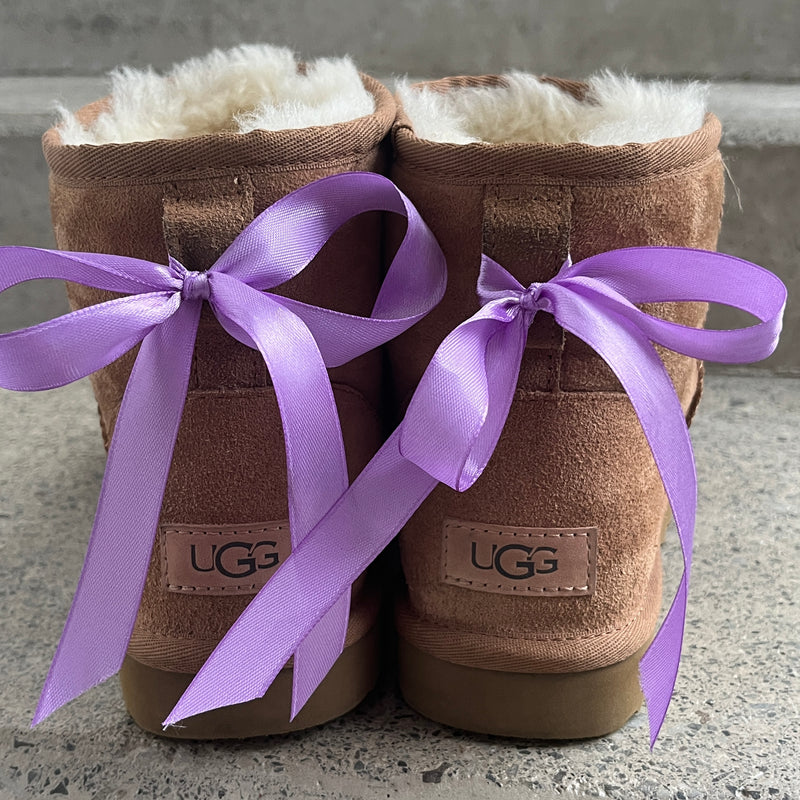 Rubans noeuds pour Ugg mauve- Personnalisez Vos Chaussures avec Style | Shoeslaces