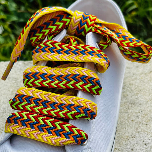 Lacets de chaussures BRESILIENS (1,5 cm de large)  |  Shoeslaces - Shoeslaces-fr