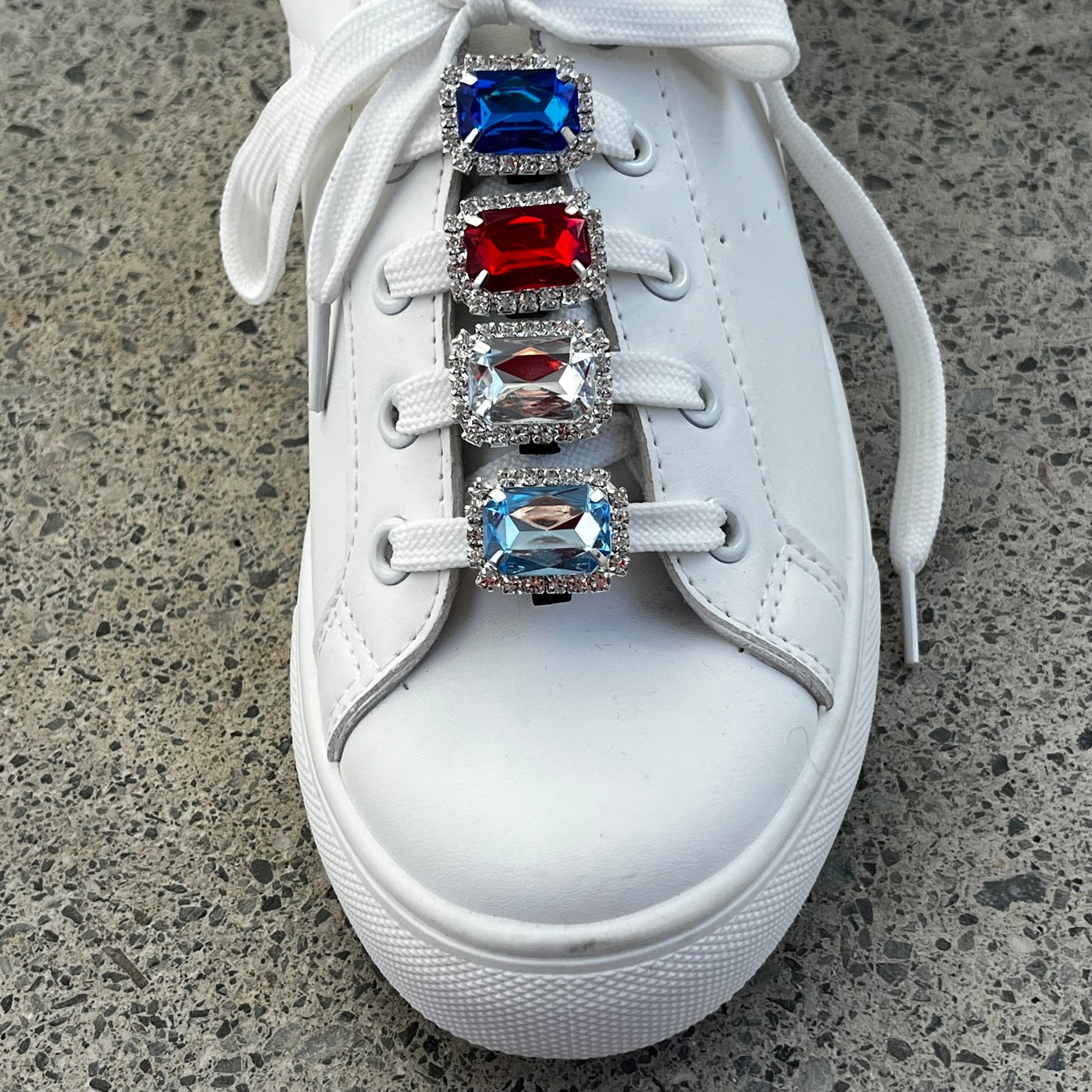 Bijoux - Charms de chaussures "STRASS RECTANGLES"  |  Shoeslaces - Shoeslaces-fr