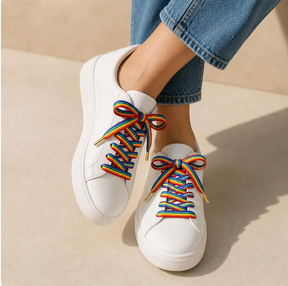 🌈 Lacets LGBTQIA+ arc-en-ciel - Fiers & stylés | Shoeslaces