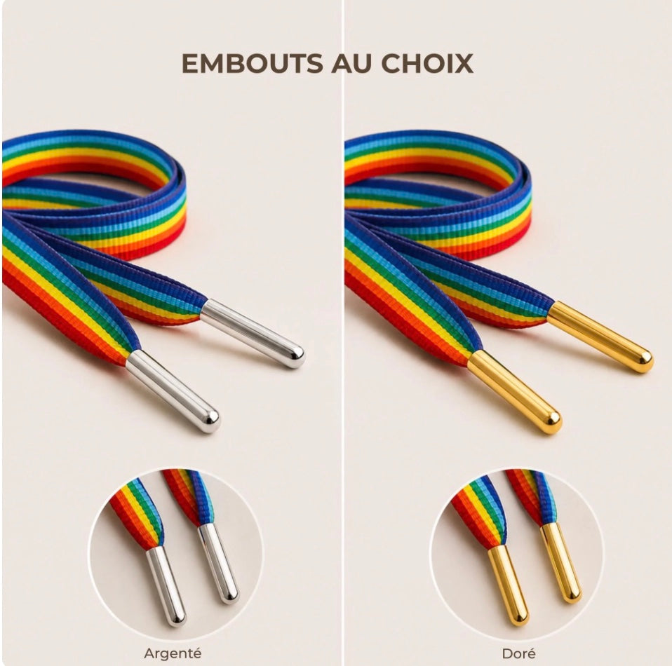 🌈 Lacets LGBTQIA+ arc-en-ciel - Fiers & stylés | Shoeslaces