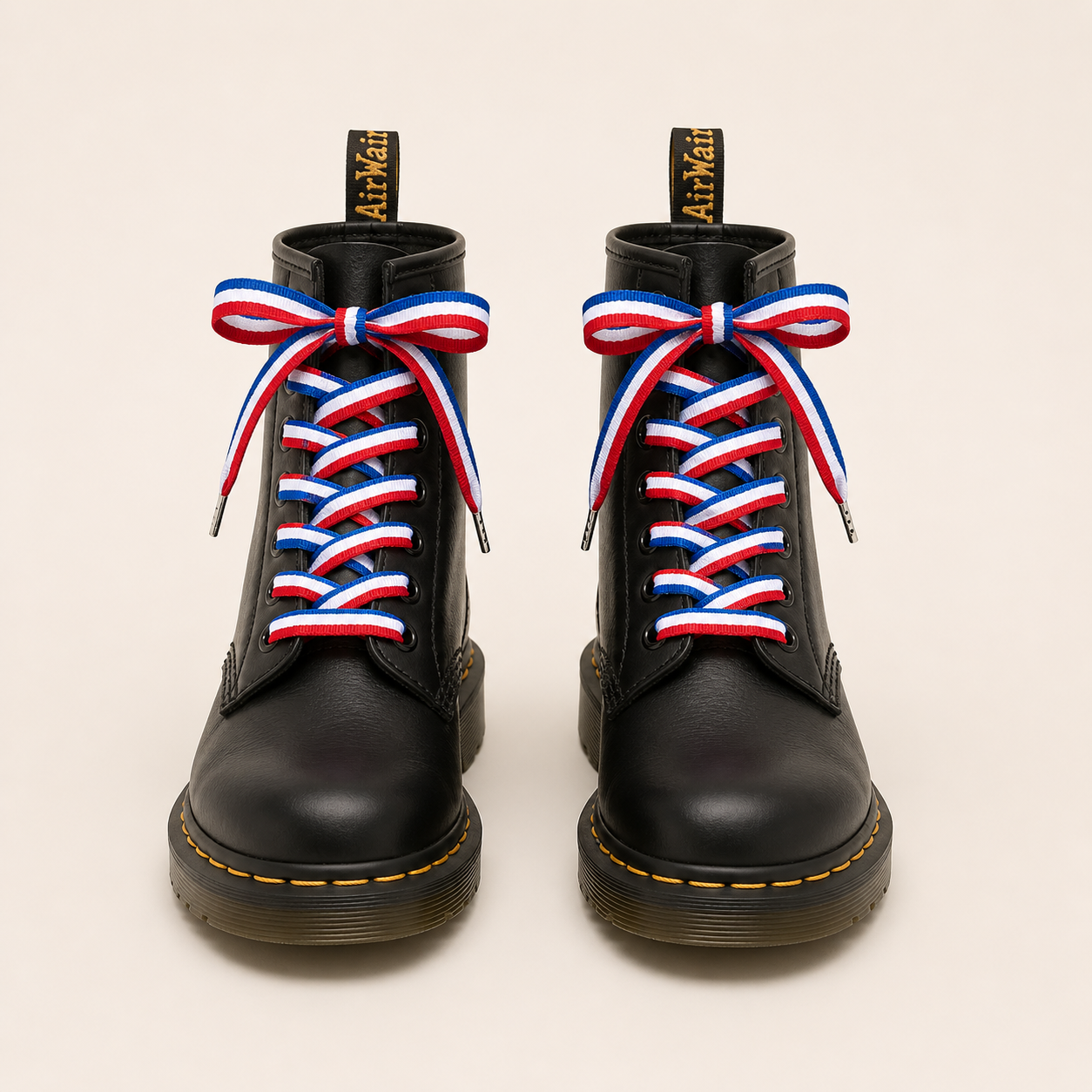 🇫🇷 Lacets tricolores plats - Bleu blanc rouge | Shoeslaces