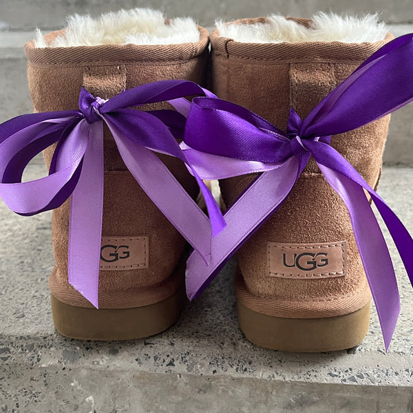 Rubans noeuds pour Ugg mauve- Personnalisez Vos Chaussures avec Style | Shoeslaces