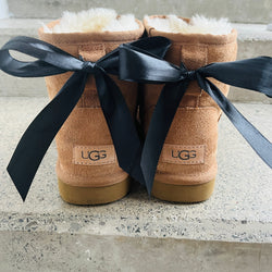 Rubans noeuds pour Ugg noir- Personnalisez Vos Chaussures avec Style | Shoeslaces