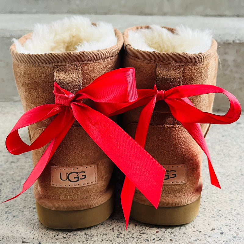 Rubans noeuds pour Ugg rouge- Personnalisez Vos Chaussures avec Style | Shoeslaces