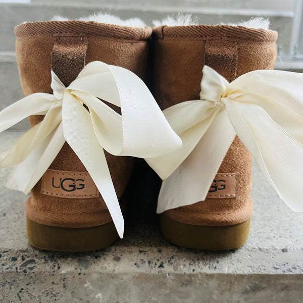 Rubans noeuds pour Ugg blanc crème- Personnalisez Vos Chaussures avec Style | Shoeslaces