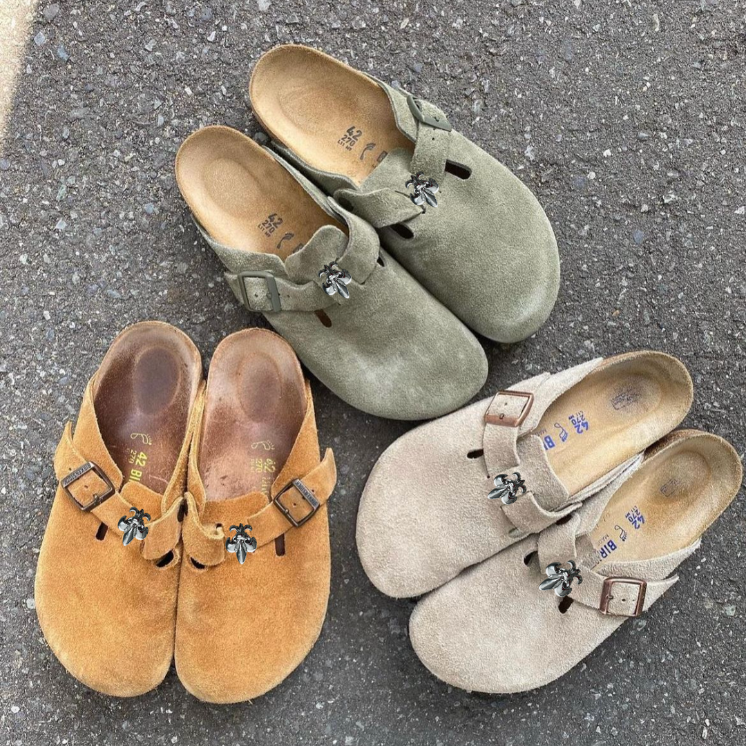 Pins  - charms - fleurs de lys - décoration de chaussures -  type  Birkenstock  |  Shoeslaces - Shoeslaces-fr