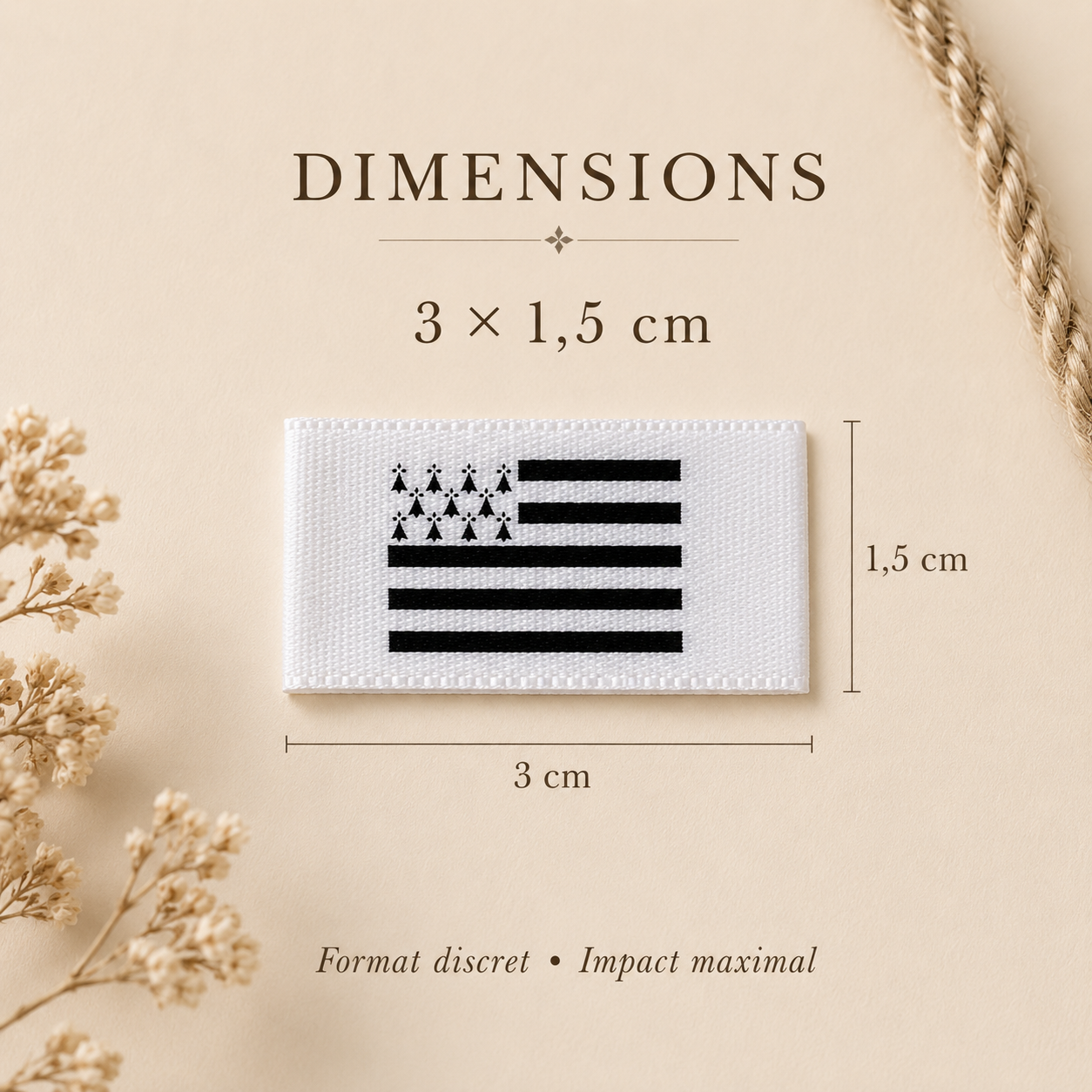 🏴 Pack étiquettes Breton Gwenn ha Du à coudre - Style Breizh | Shoeslaces