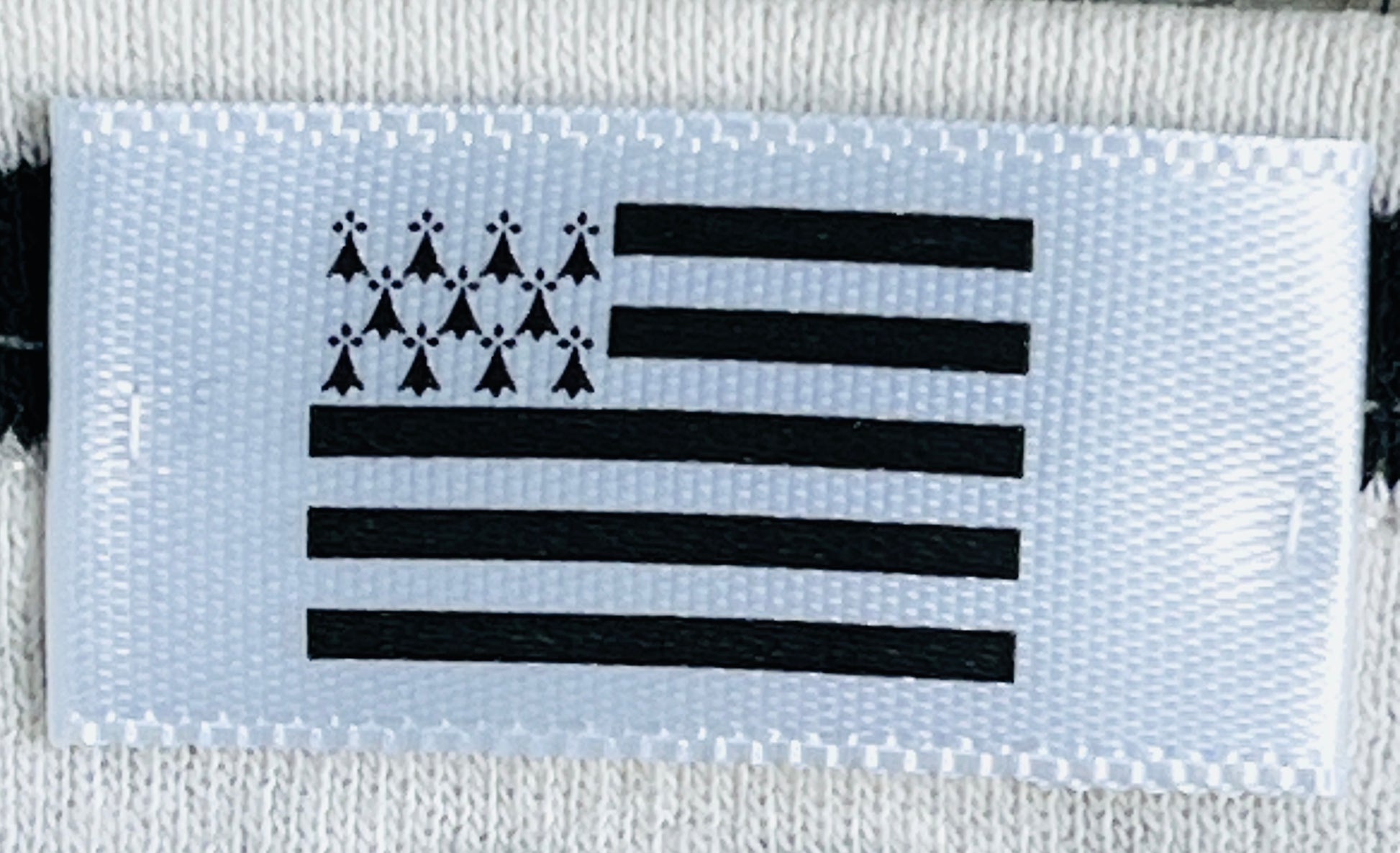 Pack ETIQUETTES  à coudre drapeau breton pour vêtement ou création couture  |  Shoeslaces 