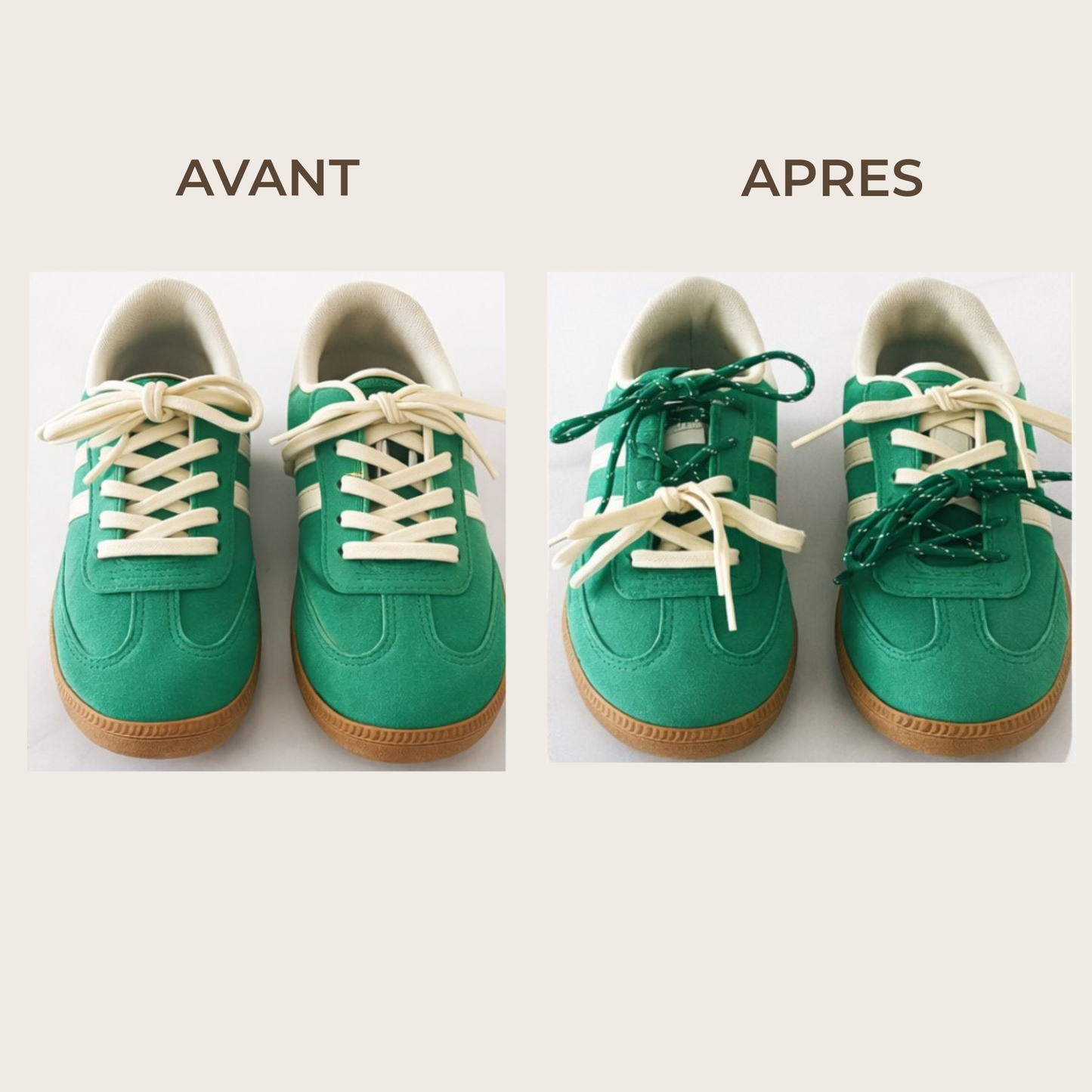 🎗️Double lacets – mini lacets duo (2 couleurs) - Le détail qui change tout | Shoeslaces