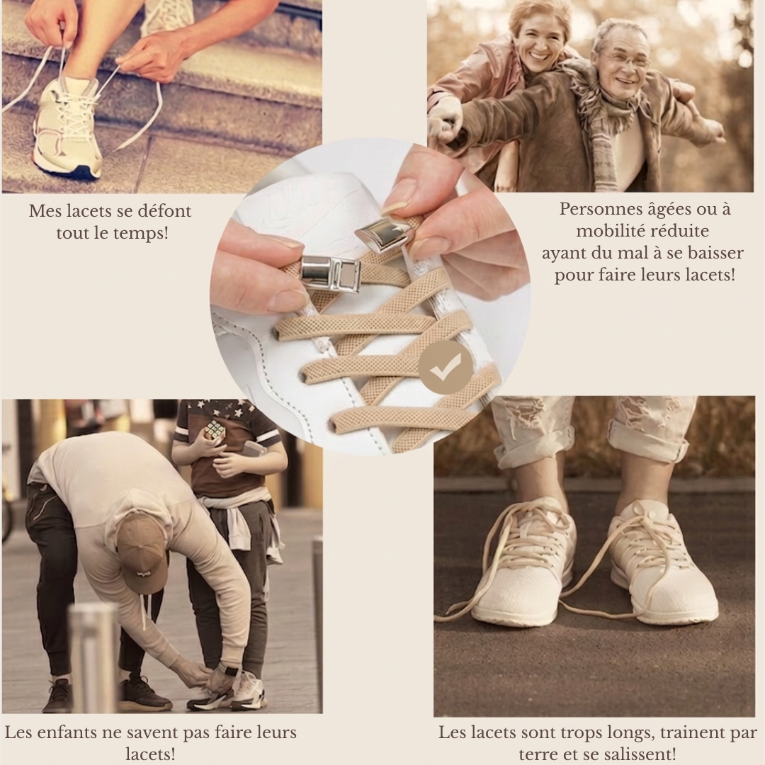 🪢 Pack Lacets élastiques sans laçage | Shoeslaces