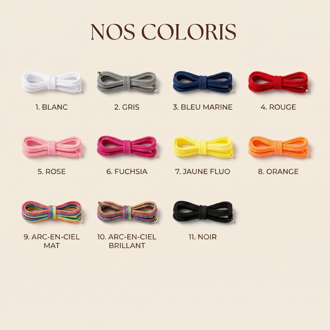 🪢 Pack Lacets élastiques sans laçage | Shoeslaces