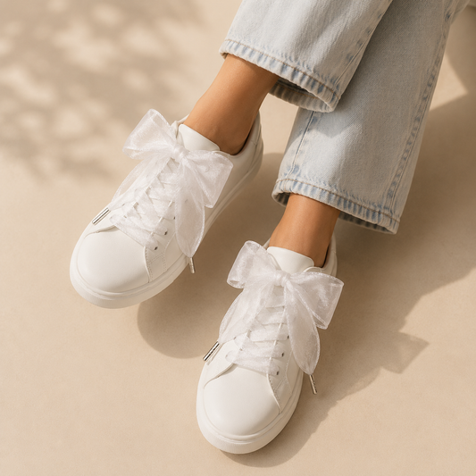 ✨ Lacets organza blancs - Effet vaporeux & chic | Shoeslaces