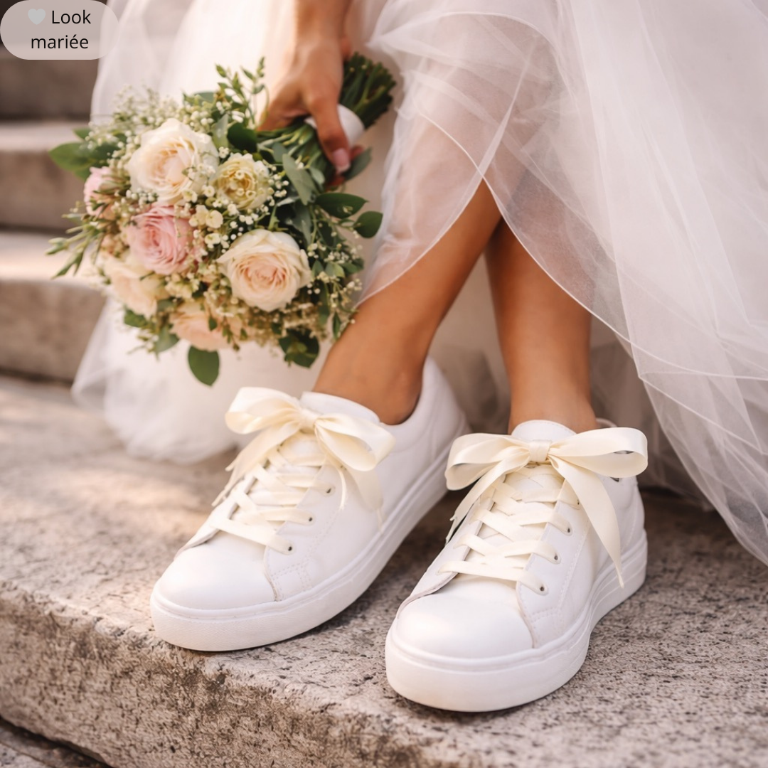 Satin ribbon shoelaces – Lacets satin pour sneakers chic (13 colors, 2 cm)