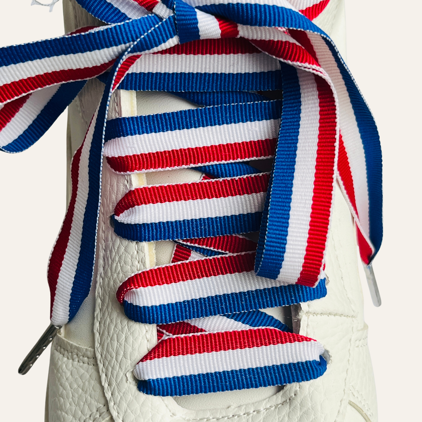 🇫🇷 Lacets tricolores plats - Bleu blanc rouge | Shoeslaces