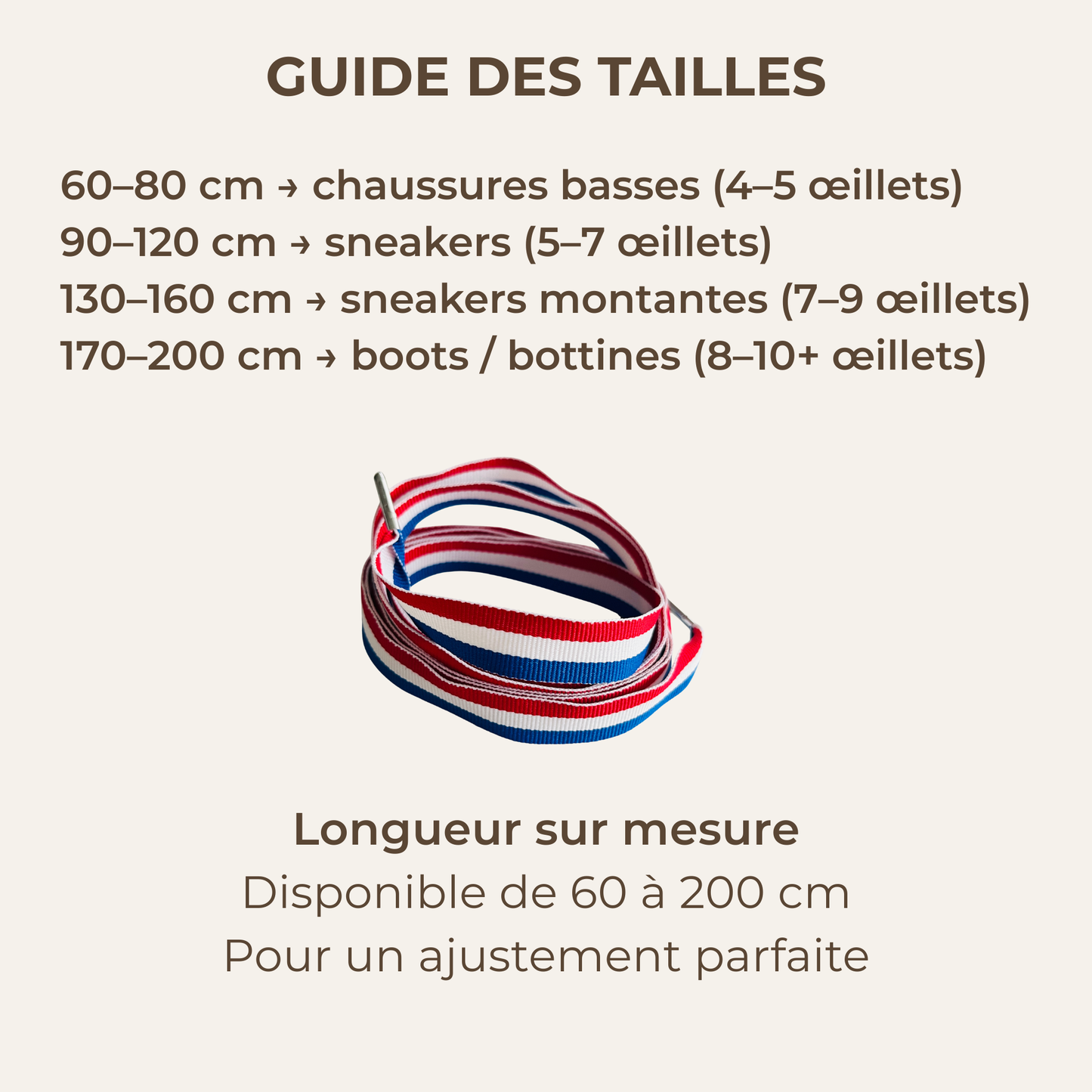 🇫🇷 Lacets tricolores plats - Bleu blanc rouge | Shoeslaces