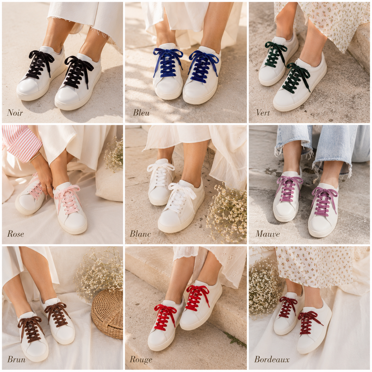 🧶 Lacets velours - Douceur stylée pour tes chaussures | Shoeslaces