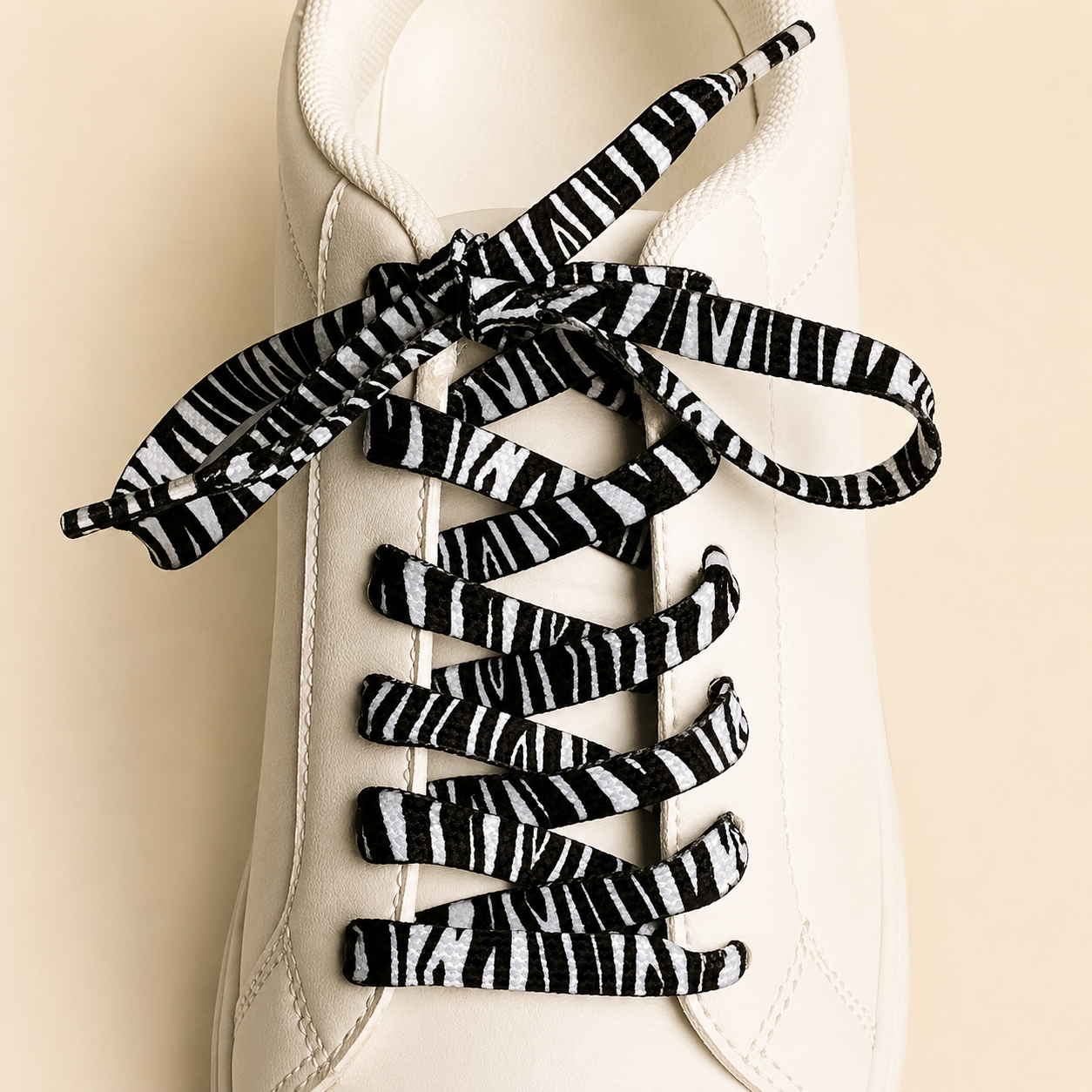 👉 Lacets zèbre pour sneakers – motif zèbre tendance | Shoeslaces
