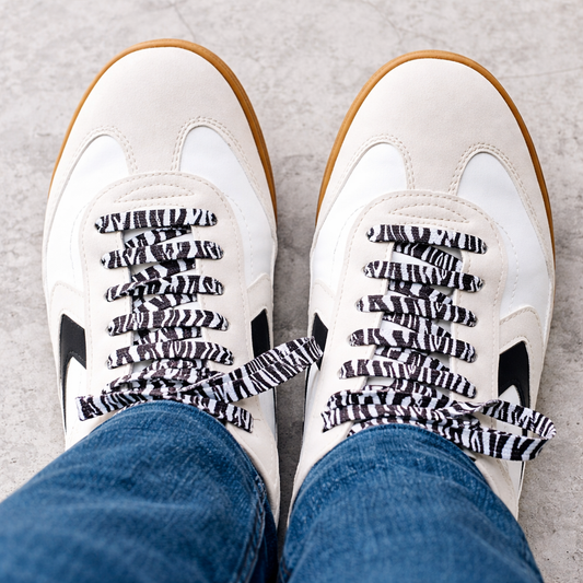 👉 Lacets zèbre pour sneakers – motif zèbre tendance | Shoeslaces