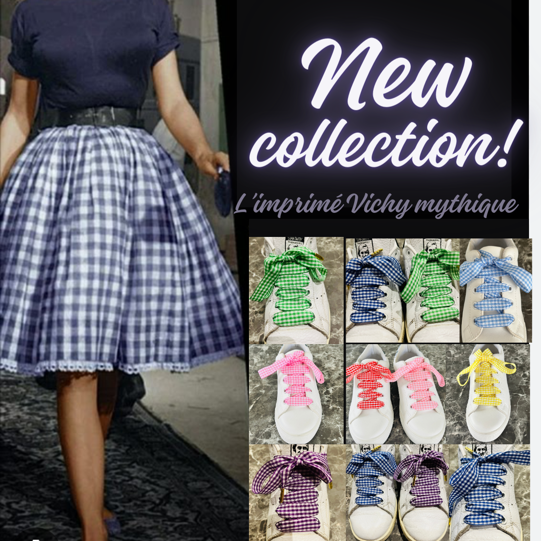Lacets de chaussures VICHY A CARREAUX  |  Shoeslaces - Shoeslaces-fr