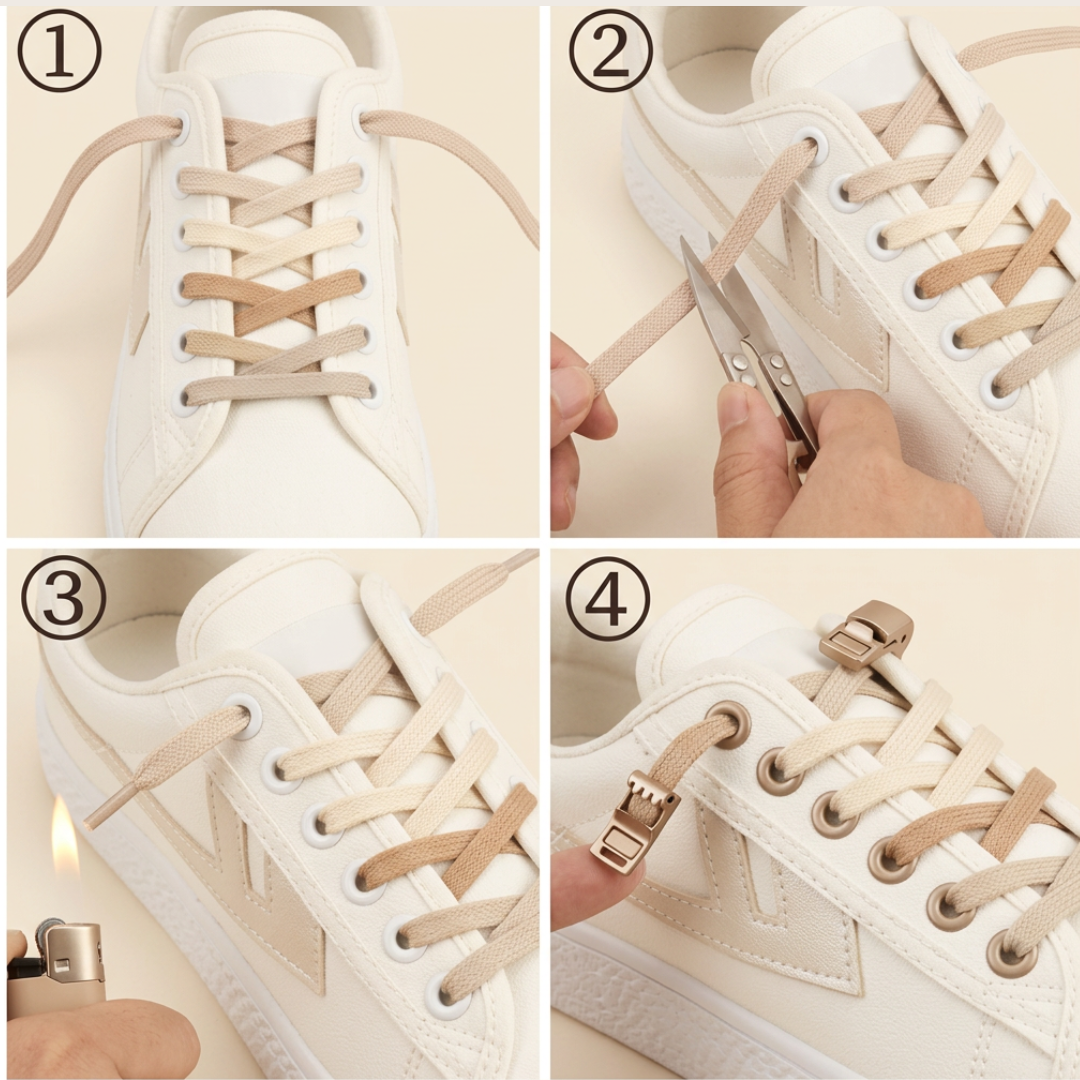 🪢 Pack Lacets élastiques sans laçage | Shoeslaces