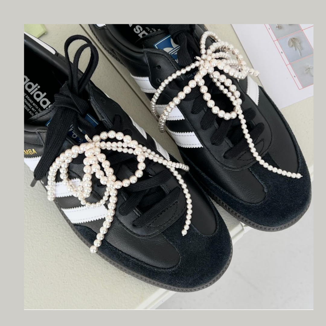 Bijoux - Charms de chaussures " NOEUD EN PERLES"  |  Shoeslaces - Shoeslaces-fr