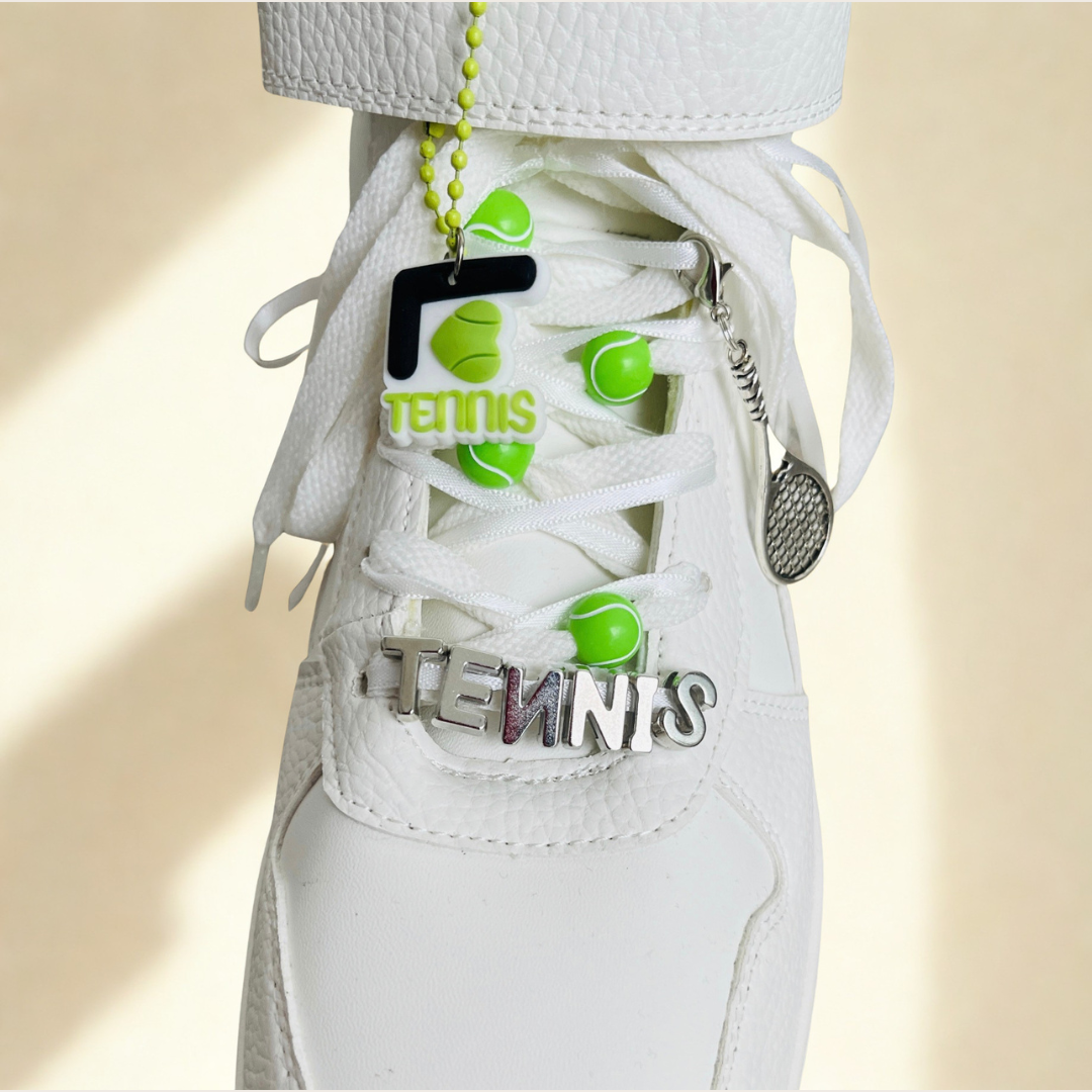 🎾 Pack Tennis Club avec lacets et charms stylés | Shoeslaces