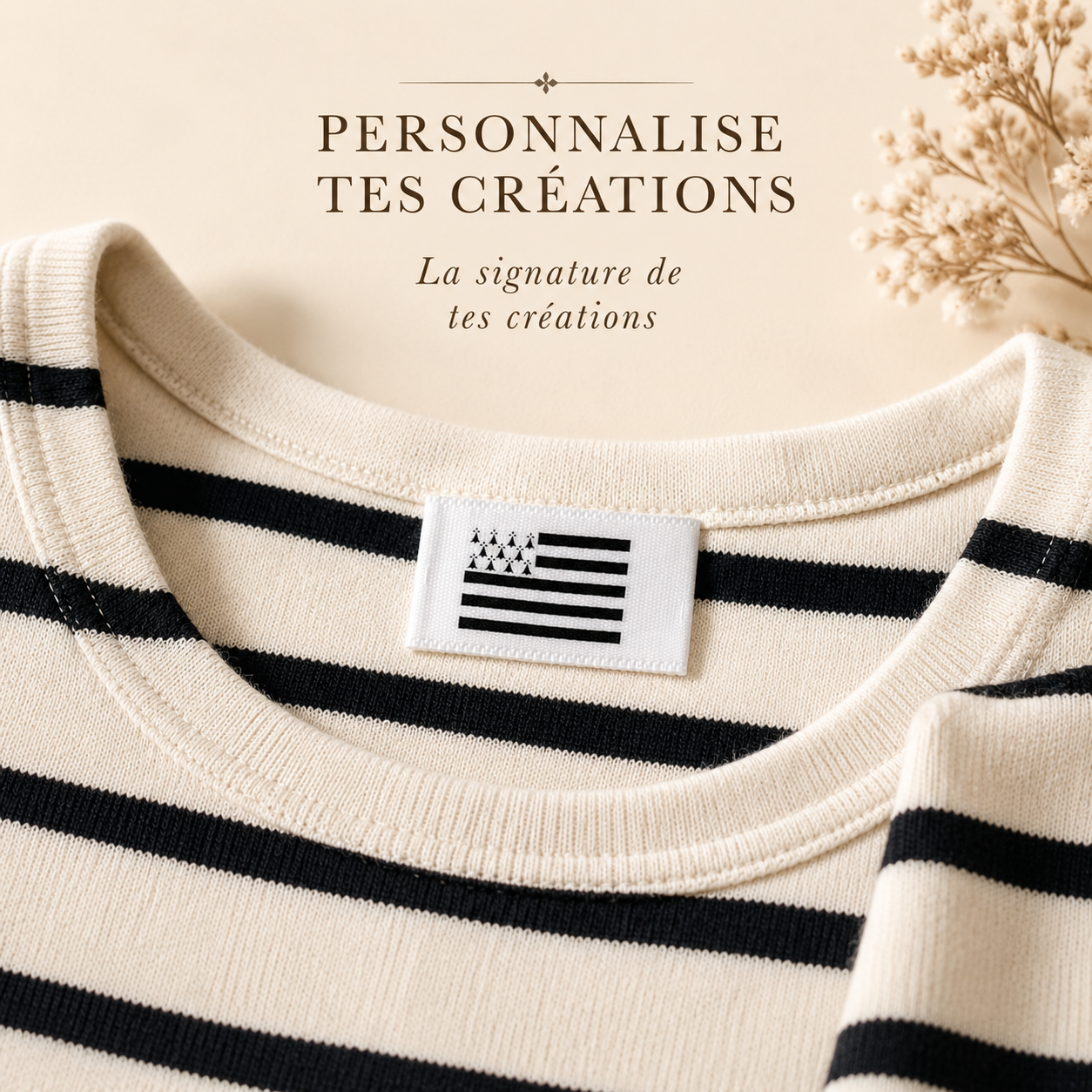 🏴 Pack étiquettes Breton Gwenn ha Du à coudre - Style Breizh | Shoeslaces