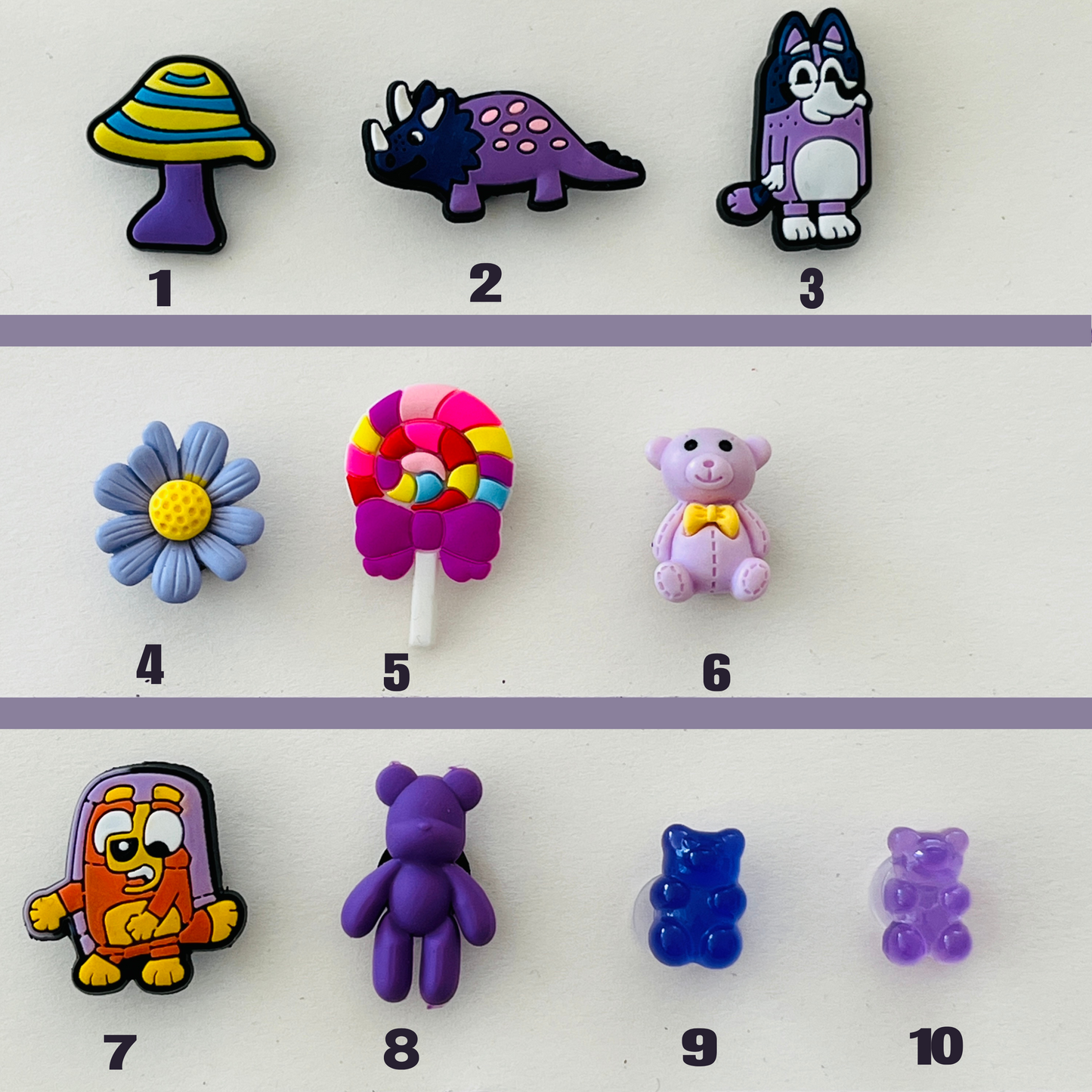 💜 Pins Kawaii Purple Vibes pour sabots | Shoeslaces