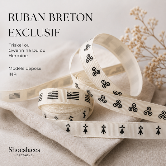 🎗️ Ruban drapeau breton - À coudre Gwenn ha Du | Shoeslaces