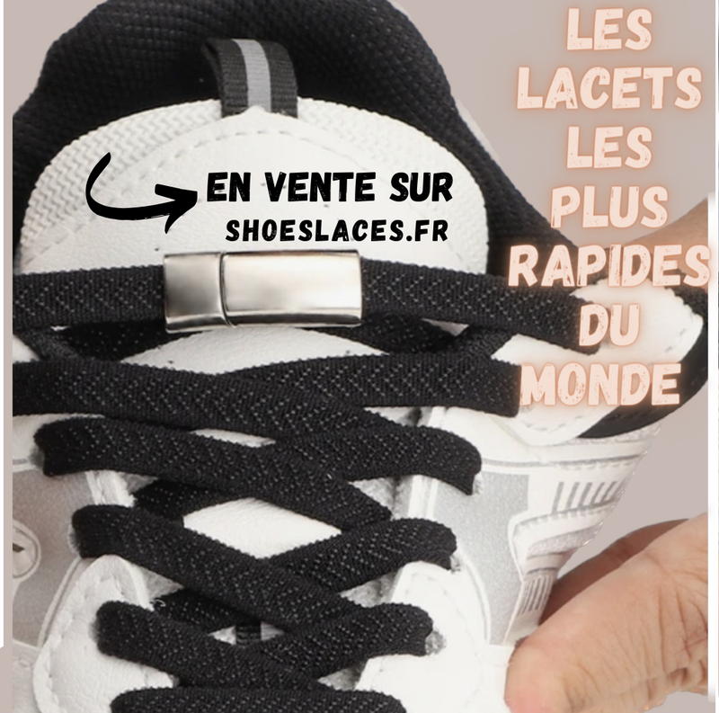 Lacets élastiques sans laçage (la paire) - chaussures baskets adultes enfants