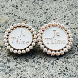 Bijoux - Charms de chaussures "Je t'aime" - Shoeslaces-fr