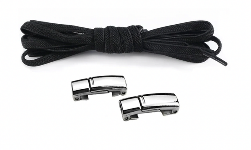 Lacets Elastiques Magnétiques noir - Shoeslaces-fr