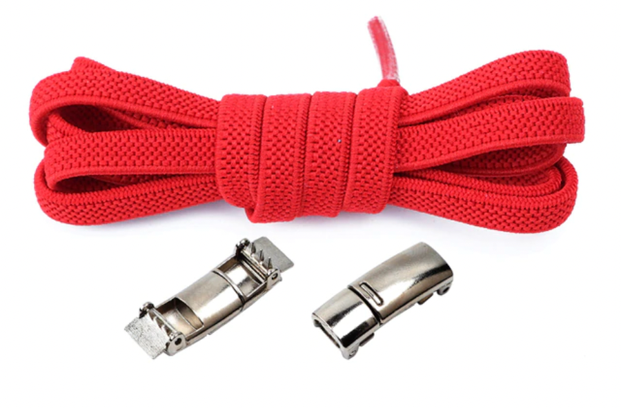 Lacets Elastiques Magnétiques rouge- Shoeslaces-fr