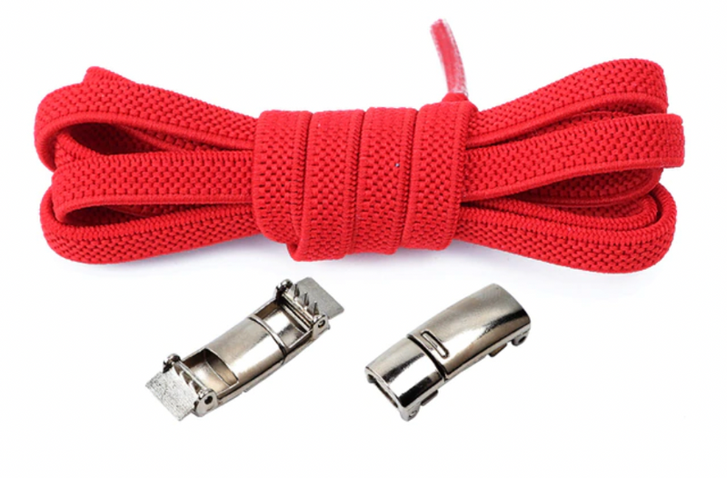 Lacets Elastiques Magnétiques rouge- Shoeslaces-fr